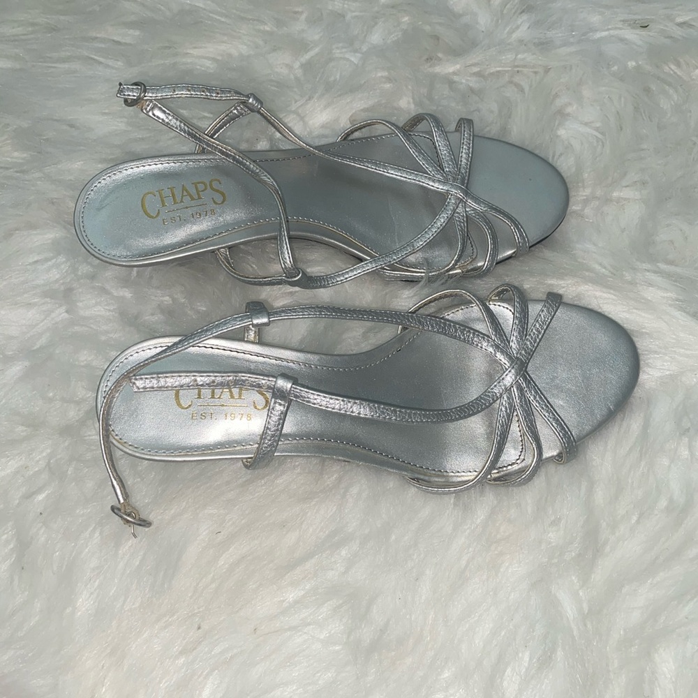 Silver Chaps heels